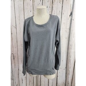 Zella Women's Medium Heather Gray Terry Knit‎ Pullover Sweater Sweatshirt Style